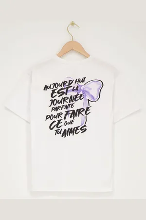 My Jewellery T-shirt met paarse strik