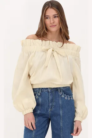 My Jewellery Off-shoulder top met ruffle en strik
