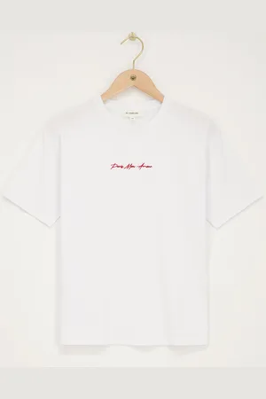My Jewellery T-shirt met rode"Paris mon amour"embroidery
