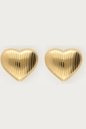 My Jewellery Oorhangers gestreept hart