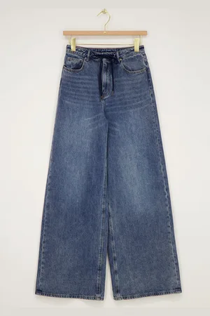 My Jewellery Blauwe wide leg jeans met koord