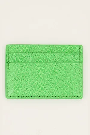 My Jewellery Felgroene pasjeshouder met croco design