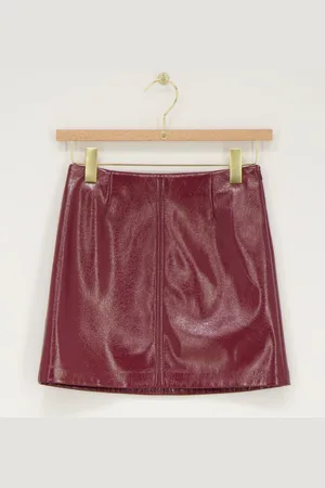 My Jewellery Burgundy rok in leather look