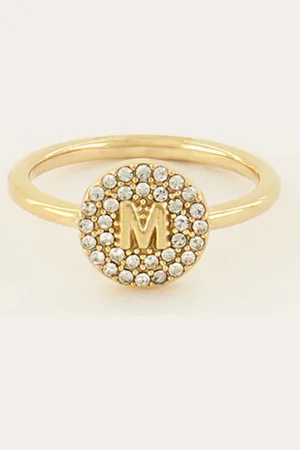 My Jewellery Initial ring met strass