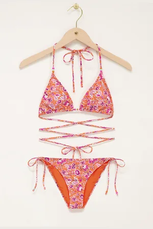 My Jewellery Off white triangel bikini set met bloemenprint