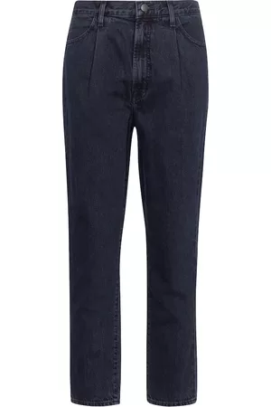 J Brand Pleated Peg high-rise tapered jeans