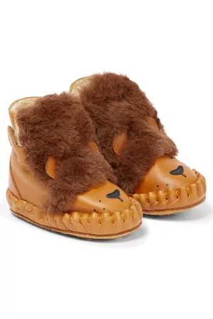 Donsje Enkellaarzen - Baby Kapi faux fur and leather booties
