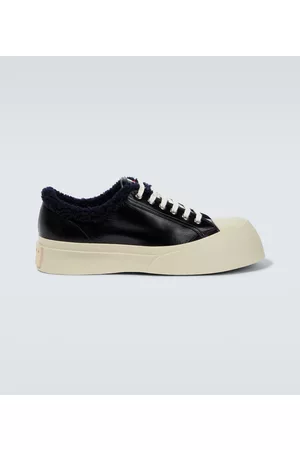 Marni Pablo faux fur-trimmed sneakers