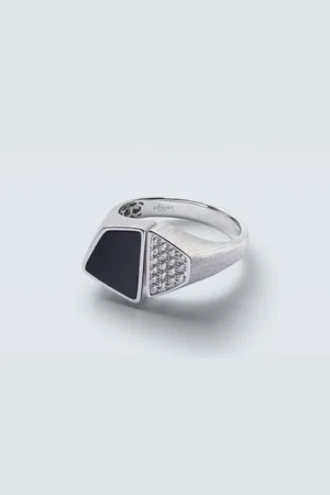 Rainbow K Esteve 9kt white gold ring with diamonds and onyx
