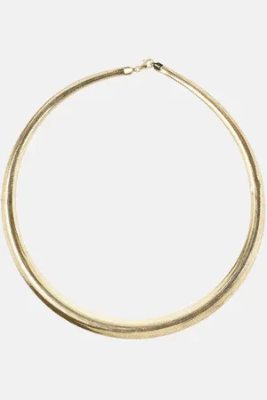 STONE AND STRAND Woven In Gold 10kt gold necklace