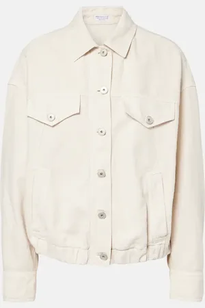 Brunello Cucinelli Monili beaded cotton and linen jacket