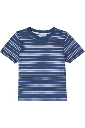 Scotch&Soda Striped cotton and linen T-shirt