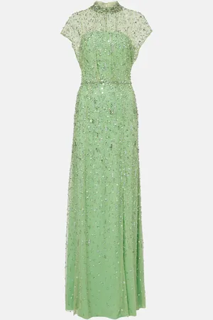 Jenny Packham Crystal Drop embellished gown