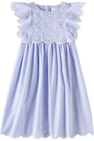 Chloé Striped embroidered dress