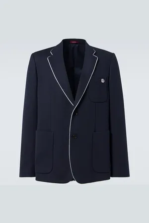 Gucci Double G cotton jersey blazer