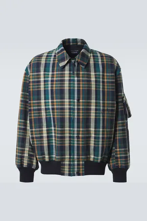 Comme des Garçons Checked cotton and linen blouson