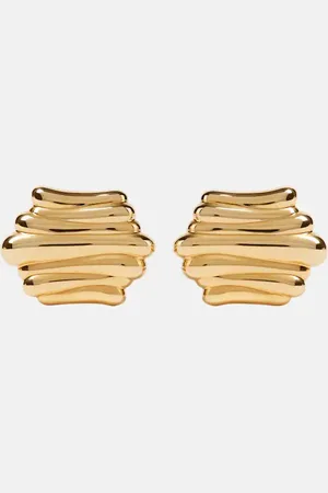 Khaite Crema 18kt gold-plated earrings