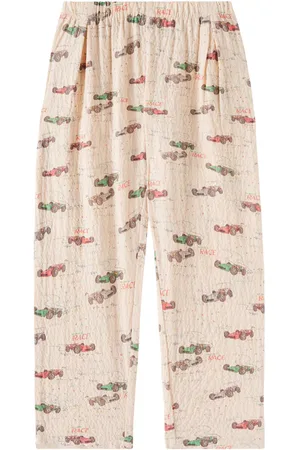 Konges Sløjd Elliot printed cotton seersucker pants