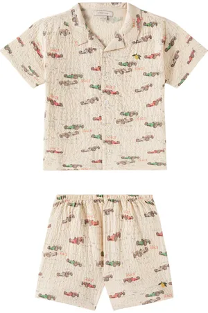 Konges Sløjd Elliot cotton seersucker shirt and shorts set