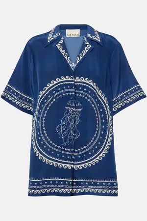 ALÉMAIS Oceane printed silk shirt