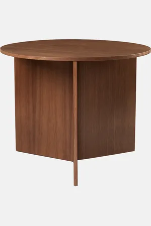 Hay Slit Small walnut side table