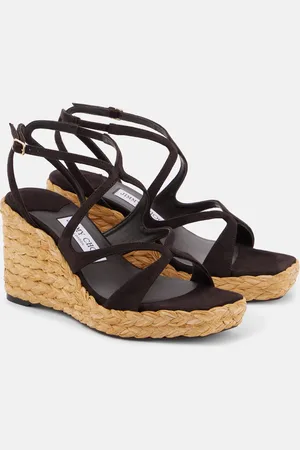 Jimmy Choo Ayla 85 suede espadrille sandals