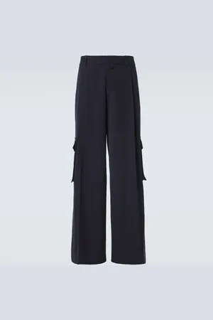 DRIES VAN NOTEN High-rise wool cargo pants