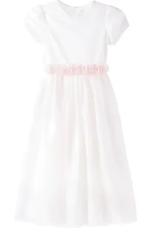 Il gufo Bow-detail tulle dress