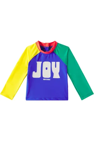 Bobo Choses Baby printed colorblock rashguard top