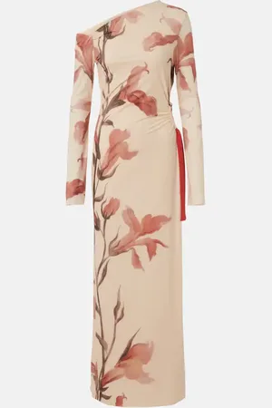 SIR Floral one-shoulder maxi dress
