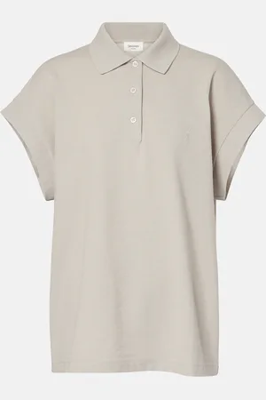Saint Laurent Cassandre cotton-blend piquÃ© polo shirt