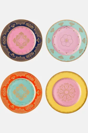 POLSPOTTEN Grandpa set of 4 porcelain side plates