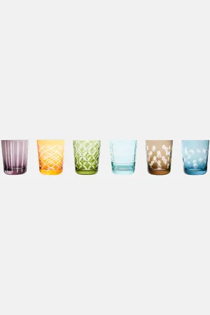 POLSPOTTEN Cuttings set of 6 glass tumblers