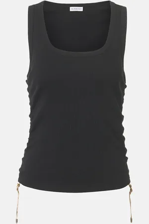 Burberry Ruched cotton-blend top