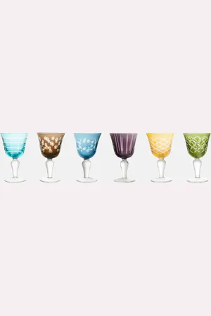 POLSPOTTEN Cuttings set of 6 wine glasses
