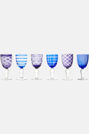 POLSPOTTEN Cobalt set of 6 wine glasses