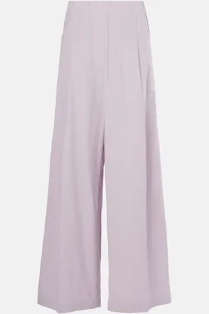 DRIES VAN NOTEN High-rise cotton wide-leg pants