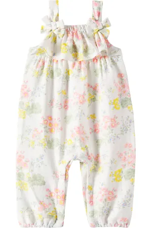 Tartine Et Chocolat Baby floral linen and cotton playsuit