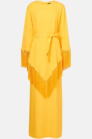 ‎Taller Marmo‎ Fringed crÃªpe cady kaftan