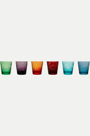 POLSPOTTEN Blossom set of 6 glass tumblers