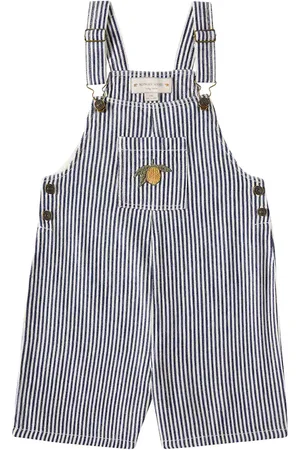 Konges Sløjd Fender striped cotton twill overalls