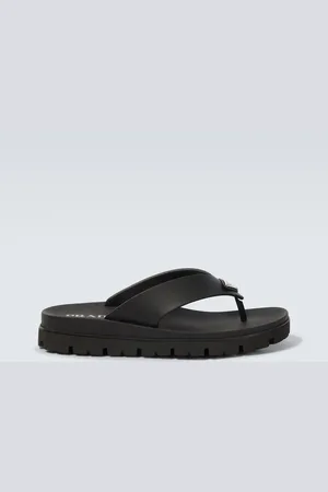Prada Logo thong sandals
