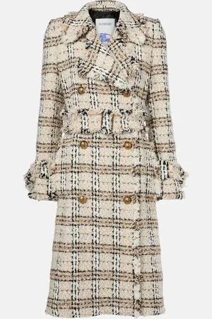 Burberry Check bouclÃ© coat