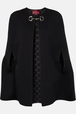 Gucci Horsebit wool and silk cape