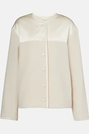 Jil Sander Satin-trimmed virgin wool jacket