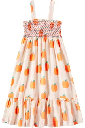 Tiny Cottons Apples printed shirred cotton dress