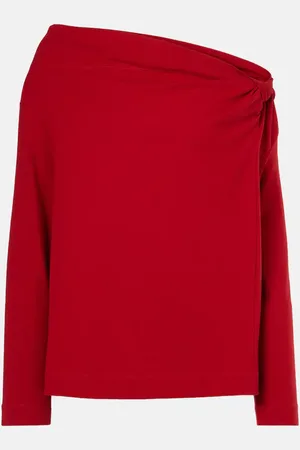 DRIES VAN NOTEN Gathered cotton jersey top