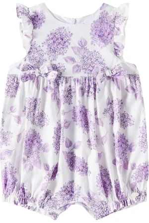 Tartine Et Chocolat Baby floral cotton playsuit