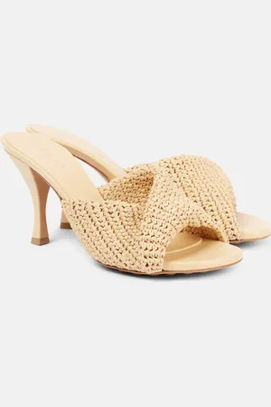Bottega Veneta Blink 80 crochet raffia mules