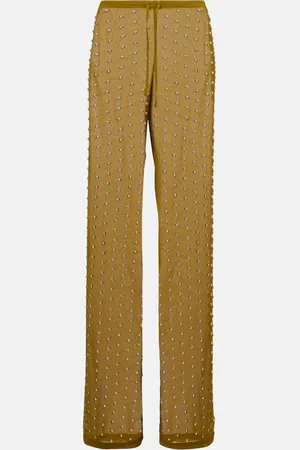 DRIES VAN NOTEN Embellished straight pants